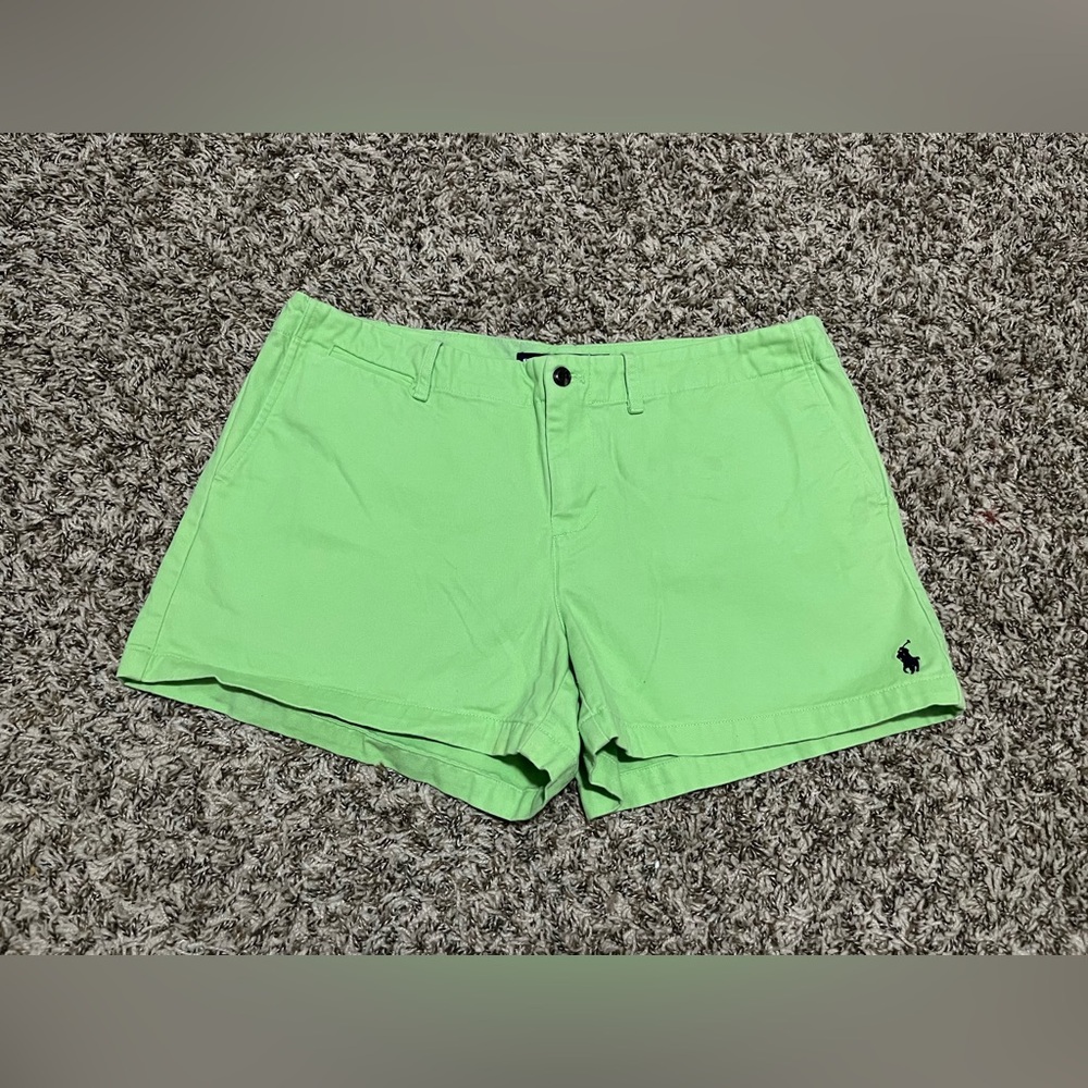 Ralph Lauren Sport Women Size 12 Green Chino Shorts